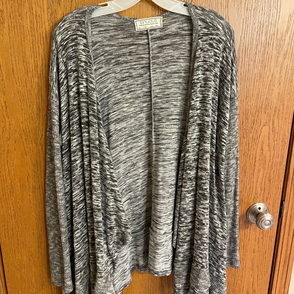 Women's Marbled Gray Cardigan